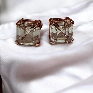 🌹 Rose Gold Stud Earrings – Wedding Guest or Holiday Party Jewelry Gift